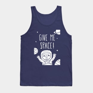 Give Me Space Cute Astronaut Doodle Tank Top